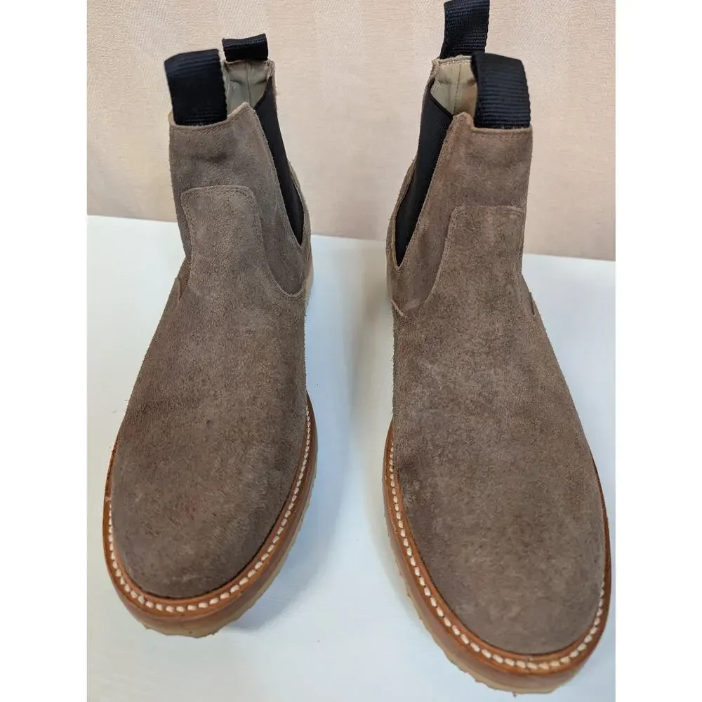 Huckberry Rhodes Men's Size 12 Suede Work Wedge Chelsea Boots (0935)